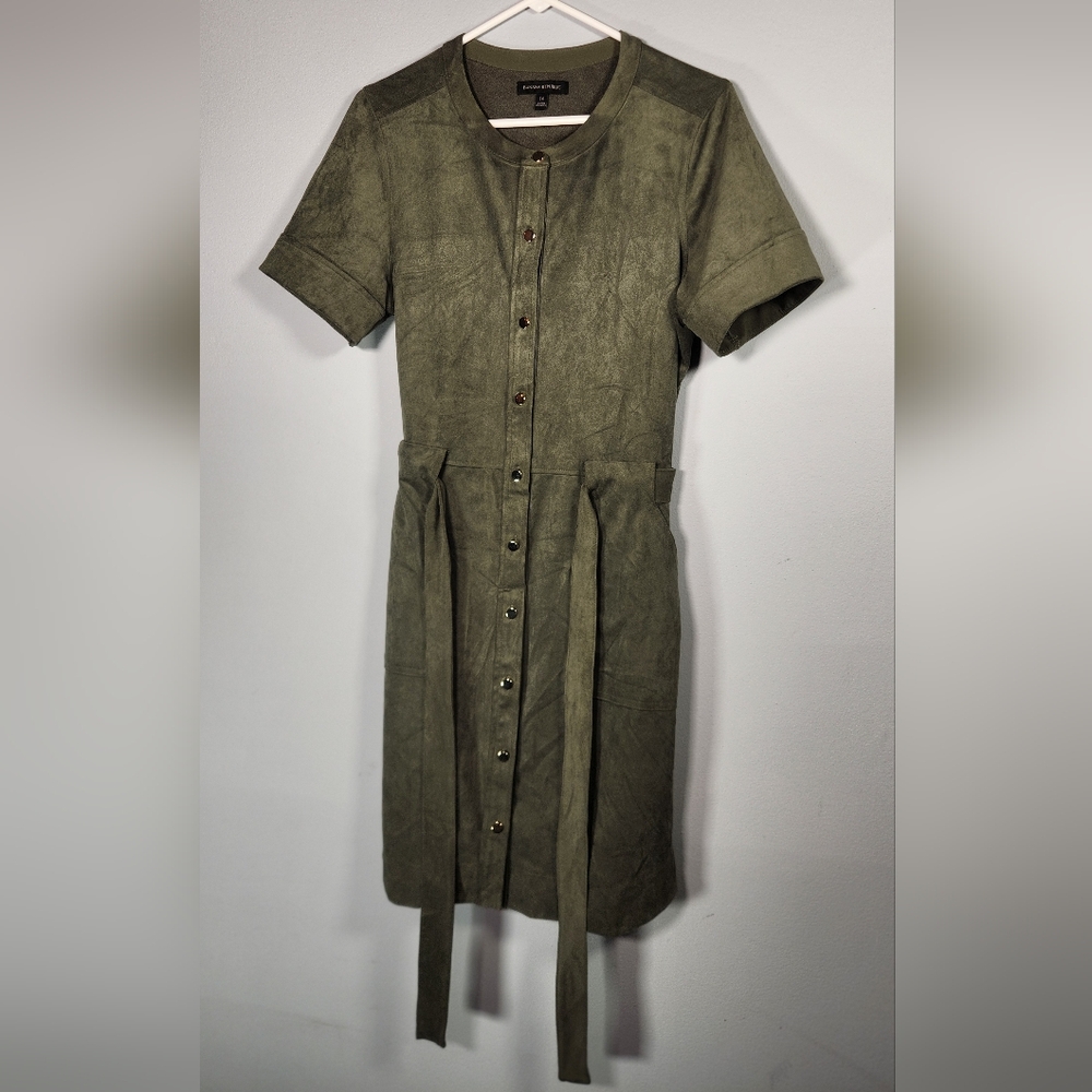 Banana Republic Vegan Suede Shirtdress